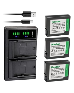 Kastar 3-Pack NP-FF50 Battery and LTD2 USB Charger Compatible with Sony NP-FF50, NP-FF51, NP-FF51S Battery, Sony DCR-PC108, DCR-PC108E, DCR-PC109, DCR-PC109E, DCR-PC350, DCR-PC350E Camera