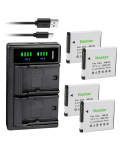 Kastar 4-Pack NB-8L Battery and LTD2 USB Charger Replacement for Canon PowerShot A2200, PowerShot A3000 is, PowerShot A3100 is, PowerShot A3150 is, PowerShot A3200 is, PowerShot A3300 is Cameras