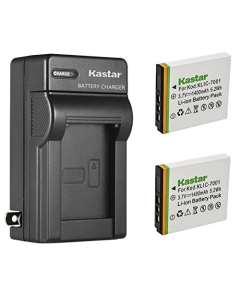 Kastar 2-Pack K7001 Battery and AC Wall Charger Replacement for Kodak KLIC-7001 Battery, Kodak EasyShare MD863, EasyShare MX1063, EasyShare V550, EasyShare V570, EasyShare V610, EasyShare V705