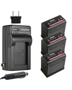 Kastar 3 Pack Battery and AC Charger Compatible with Canon XL-1S XL-2 XH-A1SE HDV UC-X2Hi UC-X30Hi UC-X40Hi UC-X45 UC-X50 UC-X55 V40Hi XF100 XF105 XF200 XF205 XF300 XF305 XHA1 HDV ES420V ES520A XL-H1A