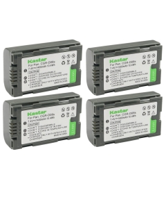 Kastar 4-Pack CGR-D08 Battery Replacement for Panasonic PV-BP8, PV-D401, PV-VM202, DZ-MX5000, VDR-M10, VDR-M20, AJ-PCS060G (Portable Hard Disk), AG-3DA1, AG-3DA1E, AG-3DA1P, AG-AC90 Camera