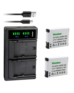 Kastar 2-Pack Battery and LTD2 USB Charger Compatible with Gopro HD HERO Naked, Gopro HD HERO 960, GoPro Hero HD 1080p Digital Camera, Gopro HD HERO2 Outdoor Edition, Gopro HD HERO2 Motorsport Edition