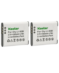 Kastar 2-Pack Battery Replacement for Olympus Tough 6000, Tough 6010, Tough 8000, Tough 8010, D-750, D-755, D-760, Traveller SH-21, Traveller SH-25MR, SP-720UZ, SP-800, SP-800UZ, SP-810, SP-810UZ