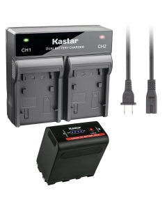 Kastar 1 Pack Battery and Dual Rapid Charger for Sony NP-F980 Pro NP-F960 CCD-TRV25 CCD-TRV26 CCD-TRV27 CCD-TRV300 CCD-TRV3000 CCD-TRV315 CCD-TRV35 CCD-TRV36 CCD-TRV37 CCD-TRV4 CCD-TRV41 CCD-TRV43