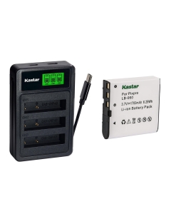 Kastar 1-Pack Battery with LZD3 USB Triple Charger Compatible with NP-40 D-Li202 D-Li217 BC-30L BC-31L, Digital Camera Camcorder Compatible with Agfa DXG Digilife Ordro Rollei Vivikai Winait
