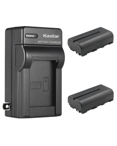 Kastar 2-Pack NP-F550 / NP-F570 Battery and AC Wall Charger Replacement for Drager ACCCT013, Talismann X3, Talisman Elite Lite X3, Graphtec B-517 Battery, B-569, XU101035-17001A, Epson LIP-2500