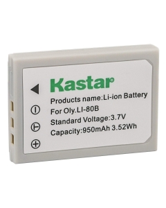 Kastar 1-Pack Battery Replacement for Olympus Li-80B Li80B 202431 Konica Minolta NP-900 NP900 Battery, Olympus Li-80C Li80C Charger