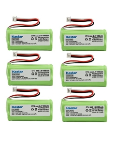 Kastar 6-Pack 2.4V 1000mAh Ni-MH Battery Replacement for Plantronics 80639-01 Cordless Phone, Plantronics 81087-01 Cordless Phone, Plantronics CT14 Cordless Phone, Plantronics CT15 Cordless Phone
