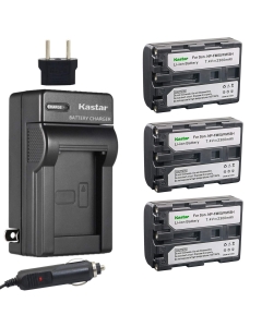 Kastar 3 X NP-FM50 InfoLithium Battery and Charger Kit for Select Sony M Type Equivalent Camcorder/Digital Camera