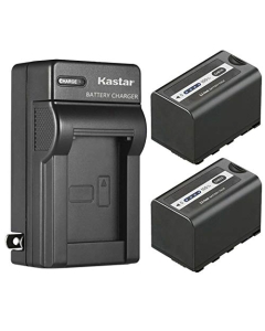 Kastar 2-Pack Battery and AC Wall Charger Replacement for Panasonic AG-VBR59, AG-VBR89G, AG-VBR118G Battery, Lumix BGH1 Cinema 4K Box Camera, Lumix BS1H Full-Frame Box-Style Live & Cinema Camera