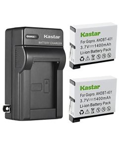 Kastar 2-Pack Battery and AC Wall Charger Replacement for Gopro AHDBT-401 Action Sport Camera, AHBBP-401 Action Sport Camera, HERO4 Black, Hero 4 HD Black, HERO4 Silver, Hero 4 HD Silver