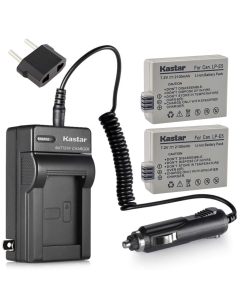Kastar Battery (2-Pack) and Charger Kit for LP-E5, LC-E5E Work with Canon EOS 450D, 500D, 1000D, Kiss F, Kiss X2, Kiss X3, Rebel XS, Rebel XSi, Rebel T1i Digital Cameras and Canon BG-E5 Grip