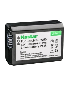 Kastar Battery (1-Pack) for Sony NP-FW50 BC-VW1 BC-TRW and Sony Alpha 7 a7 a7R a3000 a5000 a6000 NEX-3 3N NEX-5 5N 5R 5T NEX-6 NEX-7 NEX-C3 NEX-F3 SLT-A33 A35 A37 A55V DSC-RX10 Cameras