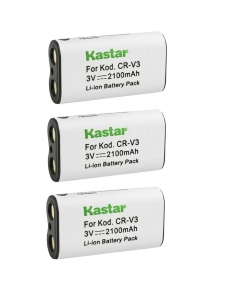 Kastar CR-V3 Battery 3-Pack Replacement for Olympus LB-01 LB01 LB01E Battery, Olympus Brio D100, Brio D150, Brio D230, Brio D370, Brio D380, Brio D390, C-150, C-160, C-170, C-200, C-2020 Camera