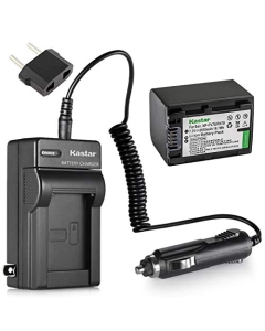 Kastar NP-FH70 Battery + Charger Replacement for Sony NP-FH100, FH60, FH70, NP-FH90, TRV and Sony DCR-DVD405 407E 408 410E 450 602E 650E DCR-HC96 DCR-SR85 HDR-HC9 HDR-UX20 HDR-SR12 DCR-SR65E XR500E