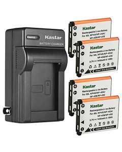 Kastar 4-Pack Battery and AC Wall Charger Replacement for Fujifilm FinePix J30 FinePix J32 FinePix J35 FinePix J38 FinePix J40 FinePix J100 FinePix J110W FinePix J120 FinePix J210 FinePix J250 Camera
