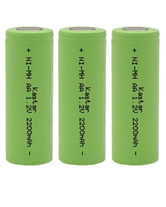 Kastar 3-Pack Ni-MH Battery 1.2V 2200mAh Replacement for Remington DA-307 Microscreen Electric Shaver, AA Ni-MH Flat Top Industrial Rechargeable Cell, AA Ni-CD Flat Top Industrial Rechargeable Cell