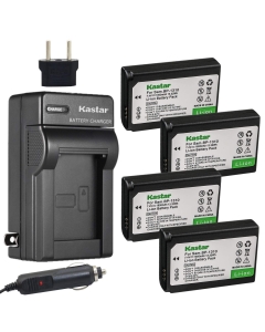 Kastar Battery (4-Pack) and Charger Kit for Samsung BP1310, ED-BP1310 Work for Samsung NX5, NX10, NX11, NX20, NX100 Cameras