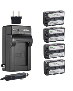 Kastar NPFM50 Battery (4-Pack) + Charger for Sony NP-FM30 NP-FM50 NP-FM51 NP-QM50 NP-QM51 NP-FM55H and CCD-TR DCR-PC DCR-TRV DCR-DVD DSR-PDX GV HVL Series Camcorder (Search The Model in Description)