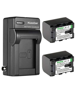 Kastar 2-Pack Battery and AC Wall Charger Replacement for JVC GZ-MS110BUS GZ-MS110U GZ-MS118 GZ-MS150 GZ-MS210 GZ-MS210AEK GZ-MS210AEU GZ-MS210BEU GZ-MS210BUC GZ-MS210SEK GZ-MS210SEU GZ-MS210U AA-VG1E