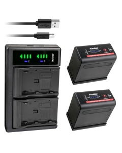 Kastar 2-Pack Battery and LTD2 USB Charger Replacement for Canon UC-X45, UC-X50, UC-X55, V40 V40Hi, V50Hi, V60Hi, V65Hi, V72, V75Hi, V400, V420, V500, V520, XF100, XF105, XF200, XF205, XF300, XF305