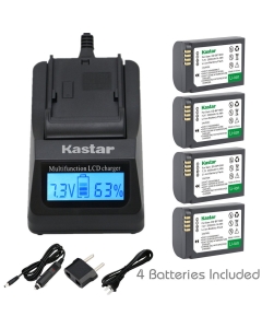 Kastar Ultra Fast Charger(3X Faster) Kit and Battery (4-Pack) for Samsung ED-BP1900, BP1900 Battery and Samsung NX1 Smart Wi-Fi 4K Digital Camera