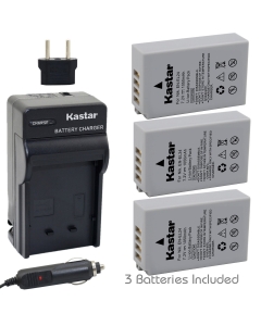 [Fully Decoded] Kastar EN-EL24 Battery (3-Pack) and Charger Kit for Nikon EN-EL24 ENEL24 Rechargeable Li-ion Battery Work with Nikon 1 J5 Camera