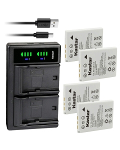 Kastar 4-Pack Battery and LTD2 USB Charger Replacement for Nikon EN-EL8 ENEL8 Battery, Nikon MH-62 Charger, Nikon Coolpix S51c, Coolpix S52, Coolpix S52c, Cool-Station MV-11, Cool-Station MV-12 Camera