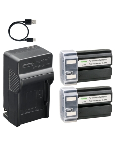 Kastar 2-Pack Battery and AC & USB-C Charger, Compatible with Nikon EN-EL1, Konica Minolta NP-800, Nikon Coolpix 4300 4500 4800 5000 5400 5700 8700 775 880 885 995 E880, Konica Minolta DiMAGE A200