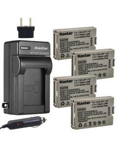 Kastar BP110 Battery (4-Pack) and Charger Kit for Canon BP-110 and Canon VIXIA HF R20, HF R21, HF R200, HF R26, HF R28, HF R206, XF105 Cameras