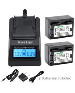 Kastar Fast Charger and Battery BP-718 (2X) for Canon BP-718 BP-727BP-709 CG-700 and VIXIA HF M50 HF M52 HF M500 HF R30 HF R32 HF R40 HF R42 HF R50 HF R52 HF R60 HF R62 HF R300 HF R400 HF R500 HF R600