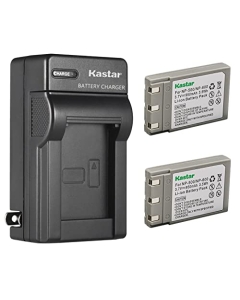 Kastar 2-Pack Battery and AC Wall Charger Replacement for Konica DR-LB4, Minolta NP-500 NP-600 Battery, Konica Revio KD-310 KD-310Z KD-400Z KD-410Z KD-500Z KD-510Z Minolta DiMage G400 G500 G600 Camera