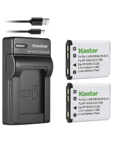 Kastar Battery X2 & Slim USB Rapid Charger for Sanyo Xacti VPC-E1403, VPC-E1500, VPC-E1500TP, VPC-E1600, VPC-E1600TP, VPC-T700, VPC-T850, VPC-T1060, VPC-T1284, VPC-T1495, VPC-T1496, VPC-TP1000 Cameras