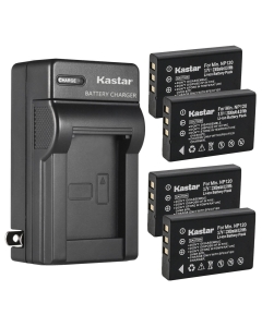 Kastar 4-Pack Battery and AC Wall Charger Replacement for Brother LD0665001 Li-ion Battery MDS2E, Brother AP-1908 Rechargeable Battery, Brother DS820W Scanner, Brother DS920DW Scanner