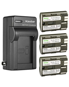 Kastar 3 Pack BP-511 BP-511A Battery and AC Wall Charger Compatible with Canon PowerShot Pro 90 PowerShot Pro 90 is ZR10 ZR20 ZR20MC ZR25 ZR25MC ZR30 ZR30MC ZR40 ZR40A ZR45 ZR45MC ZR50 ZR50MC Cameras