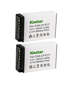 Kastar 2-Pack LP-E17 Battery 7.2V 1450mAh Replacement for Canon EOS RP, EOS R10 Mirrorless Camera, KISS X8i, KISS X9i, Rebel SL2, EOS Rebel T6i, EOS Rebel T6s, EOS Rebel T7i, EOS Rebel T8i Camera