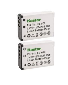Kastar 2-Pack Replacement Battery for Kodak LB-070 LB070 Battery and Kodak Pixpro AZ651, Pixpro AZ651 AZ652 Astro Zoom, Pixpro AZ901, PIXPRO S1, PIXPRO S-1, Minolt MN67Z Camera