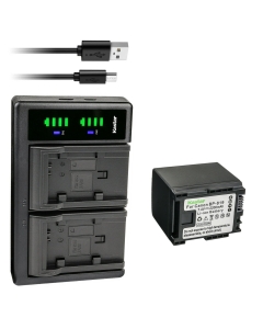 Kastar 1-Pack Battery and LTD2 USB Charger Replacement for Canon VIXIA HF M46 HFM46, VIXIA HF M400 HFM400, VIXIA HF M406 HFM406, VIXIA HF S10 HFS10, VIXIA HF S11 HFS11, VIXIA HF S20 HFS20