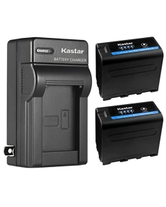 Kastar 2-Pack NP-F970PRO Battery 7.2V 8700mAh and AC Wall Charger Compatible with Son CCD-TRV41 CCD-TRV43 CCD-TRV45 CCD-TRV46 CCD-TRV47 CCD-TRV48 CCD-TRV49 CCD-TRV51 CCD-TRV510 CCD-TRV517 Camera