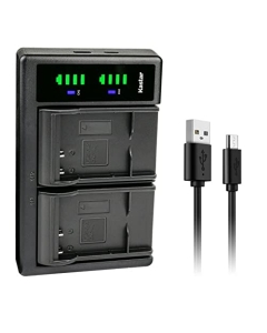 Kastar LTD2 USB Battery Charger Replacement for Benq DC-E520, DC-E520+, DC-E521, DC-E610, DC P500, DV M21, DV M22, DV S21, Brica DV Series DV-H12 FHD, DV-H30 HD, DV-HG1 FHD, DV-R30 FHD