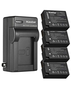 Kastar 4-Pack Battery and AC Wall Charger Replacement for Panasonic DMW-BLC12 DMW-BLC12E DMW-BLC12GK DMW-BLC12PP Battery, DE-A79 DE-A79B Charger, Pnasonic Lumix DMC-GH2H DMC-GH2HGK DMC-GH2HK DMC-GH2HS