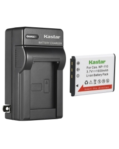 Kastar 1-Pack Battery and AC Wall Charger Replacement for Casio NP-110 NP-160 Battery, Casio Exilim EX-ZR15, Exilim EX-ZR20, Exilim EX-FC500S, Exilim EX-ZR50, Exilim EX-ZR55 Cameras