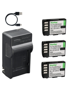 Kastar 3-Pack Battery and AC & USB-C Charger, Compatible with Panasonic DMW-BLF19 DMW-BLF19E DMW-BLF19PP GH3 GH3A GH3GK GH3H GH4 GH4A GH4H GH5 GH5S G9, Sigma SD Quattro SD Quattro H BP-61 PG-41 Grip