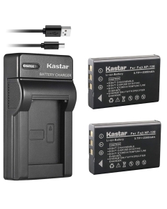 Kastar Battery (X2) & Slim USB Charger for Fujifilm NP-120 NP120 FNP120 D-LI7 DB-43 and Fujifilm Finepix 603 M603 F10 F11 Zoom Optio 450 550 555 750 750Z MX MX4 Camera