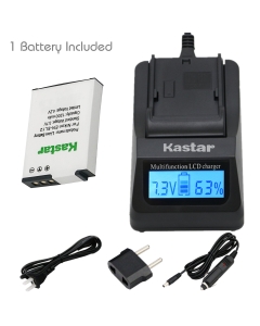 Kastar Fast Charger + 1X Battery for Nik EN-EL12 MH-65 & Coolpix AW100, AW100s, AW110, AW110s, S9900, S9700, S9500, S9300, S9200, S9100, S6300, S8100, P330, P310, P300, S1200pj, S1000pj, S620, S31