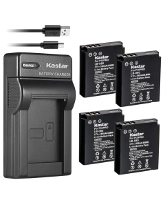 Kastar 4-Pack Battery + Slim USB Charger for Kodak LB-080 NCA-K/102 Spare Battery, Kodak PIXPRO SP1, SP1 HD, SP1-YL3, PlaySport Zx5, PIXPRO SP360, PIXPRO SP360 4K, PIXPRO ORBIT360 4K Camera