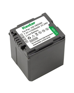 Kastar VW-VBG260 Battery (1-Pack) for Panasonic AG-AC7, AG-AF100, AG-HMC40, AG-HMC80, AG-HMC150, HDC-HS250, HDC-HS300, HDC-HS700, HDC-SD600, HDC-SD700, HDC-SDT750, HDC-TM300, HDC-TM700, SDR-H80 Camera