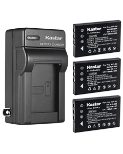 Kastar 3-Pack Battery and AC Wall Charger Replacement for FinePix F601Zoom, FinePix M, FinePix M603, FinePix M603 Zoom, FinePix MX, DC-T50, Gwen, PhotoSmart R07, PhotoSmart R507, PhotoSmart R607