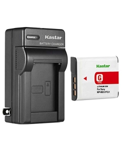 Kastar 1-Pack NP-BG1 Battery and AC Wall Charger Replacement for Sony Cyber-Shot DSC-W300, Cyber-Shot DSC-W30, Cyber-Shot DSC-W35, Cyber-Shot DSC-W40, Cyber-Shot DSC-W50, Cyber-Shot DSC-W55 Camera