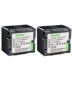 Kastar 2-Pack CGA-DU14 Battery Replacement for Panasonic VDR-M70, VDR-M75, VDR-M95 Camera, CGA-DU06, CGR-DU06, CGA-DU07, CGR-DU07, CGA-DU12, CGR-DU12, CGA-DU14, CGR-DU14, CGA-DU21, CGR-DU21 Battery